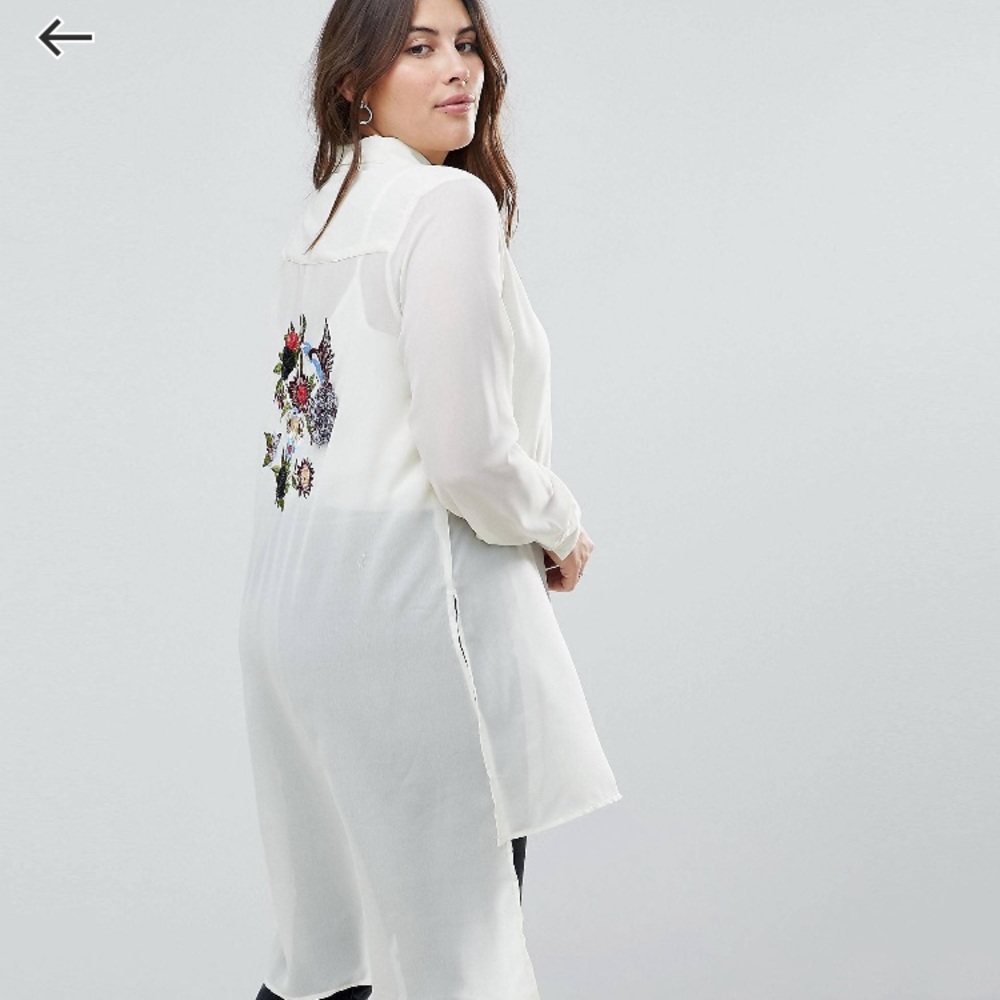 embroidered shirt dress